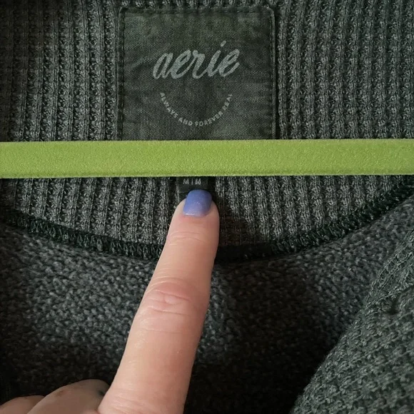 Aerie Dark Green Pullover Sweatshirt - Picture 3 of 3